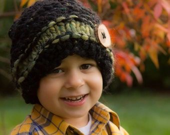 FREE Knitting Pattern PDF - Easy Quick Bulky Hat. Original Designed Pattern. (0 - 3 - 6 - 12 months - Toddler -Child -Adult sizes). ENGLISH