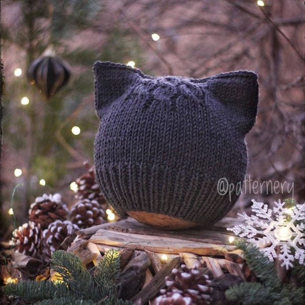 KNITTING PATTERN - Kitty or Fox in English and Русском языке! Котёнок, Лисёнок. NB - Adult sizes, Flat and Round knitting instructions Pdf