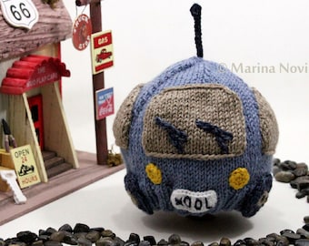 Car Hat Knitting Pattern PDF "Car". One size for 1-3 y.o. Original Designed Pattern. Write in US ENGLISH