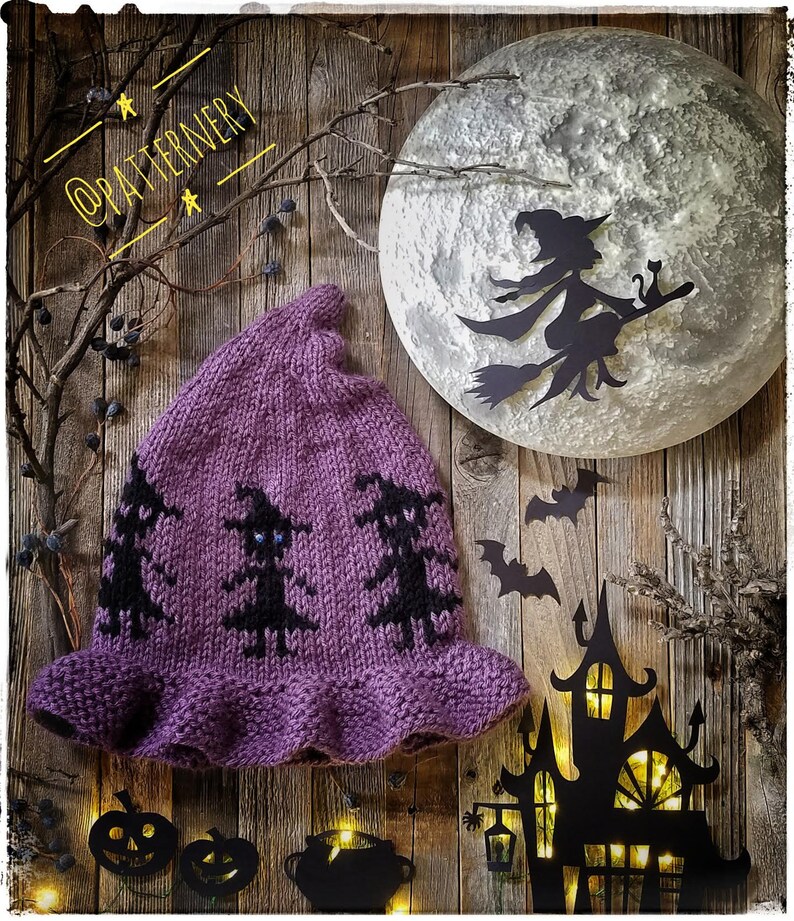 Knitting Pattern Witch Hat Trick or Treat baby Toddler Etsy
