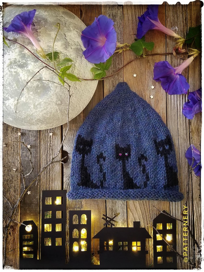 Knitting Pattern Luna the Cat PIXIE or HAT NB, Baby, Toddler, Child, Teen Adult, 2 Looks in one, knitting instructions Pdf in English image 6