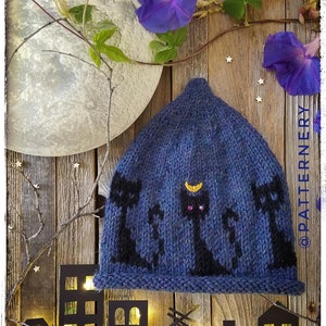 Knitting Pattern Luna the Cat PIXIE or HAT NB, Baby, Toddler, Child, Teen Adult, 2 Looks in one, knitting instructions Pdf in English image 7