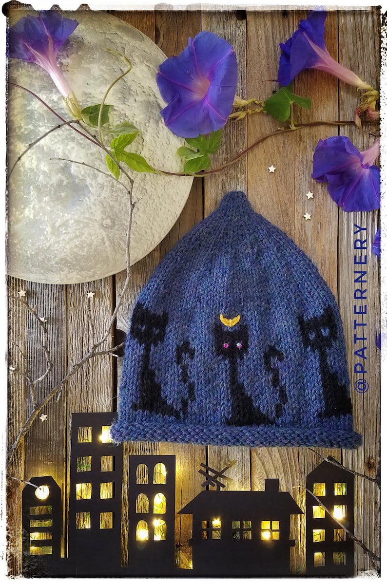 Knitting Pattern Luna the Cat PIXIE or HAT NB, Baby, Toddler, Child, Teen Adult, 2 Looks in one, knitting instructions Pdf in English image 7