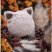 KNITTING PATTERN - Simple Kitten or Fox Ears Beanie (Nb, Baby, Toddler, Child, Adult) - Flat and Round Instruction, Pdf in ENGLISH Language.