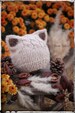 KNITTING PATTERN - Simple Kitten or Fox Ears Beanie (Nb, Baby, Toddler, Child, Adult) - Flat and Round Instruction, Pdf in ENGLISH Language.