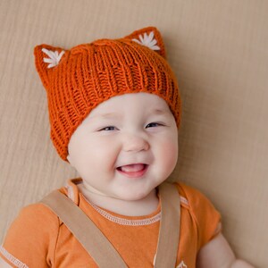 KNITTING PATTERN Simple Kitten or Fox Ears Beanie Nb, Baby, Toddler, Child, Adult Flat and Round Instruction, Pdf in ENGLISH Language. image 7