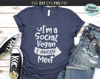 Tcombo Social Vegan I Avoid Meet Funny Sarcasm Womens Nightshirt