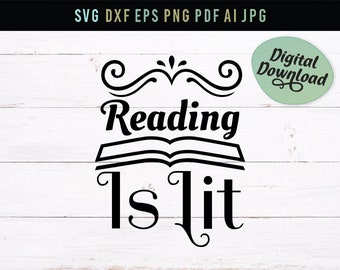 Download Teacher Appreciation Gift Reading Is Lit Svg Cut File Book Lover Diy Sublimation Png Jpeg Back To School Diy Gift Diy Reading Teacher Mug Clip Art Art Collectibles Safarni Org