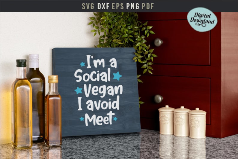I avoid meet Svg Silhouette Cricut files Antisocial quote Funny introvert shirt Png print files I/'m a social vegan Introvert gift
