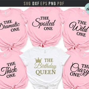 Birthday Queen party bundle SVG, Best Friend Shirt designs, Girls Trip Svg, Girls Party Shirts, The Wild The Funny Svg, Party Bundle Svg