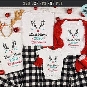 Download Editable Family Christmas Christmas Reindeer Shirts Svg Etsy