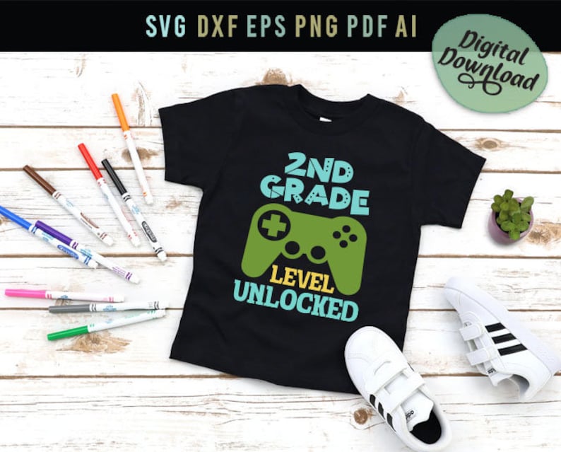 2nd Grade Level Unlocked 1st School Day Svg Back To School Svg Funny School Kids Shirt Svg Silhouette Cricut Svg Dxf Pdf Png Funny Shirt Svg Kits How To Card Making Stationery 2nd Grade Level Unlocked 1st School Day Svg Back To School Svg Funny School Kids Shirt Svg Silhouette Cricut Svg Dxf Pdf Png Funny Shirt Svg Kits How To Card Making Stationery