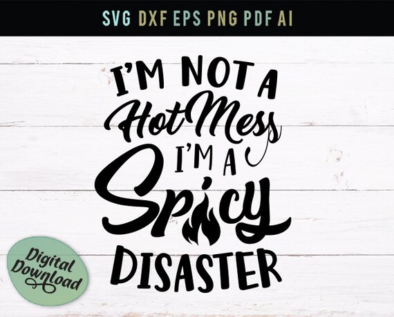 Download I M Not A Hot Mess I M A Spicy Disaster Mom Svg Mom Etsy