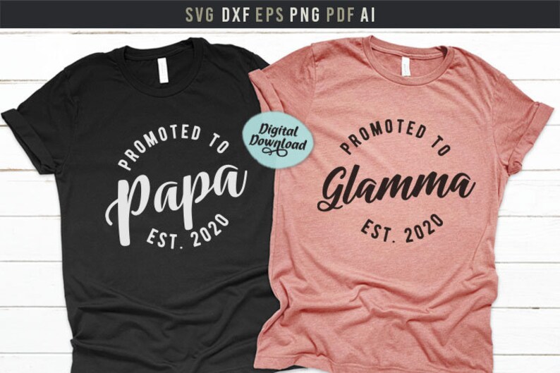 Download Promoted to Grandpa Promoted to Grandma Svg Bundle Funny ...