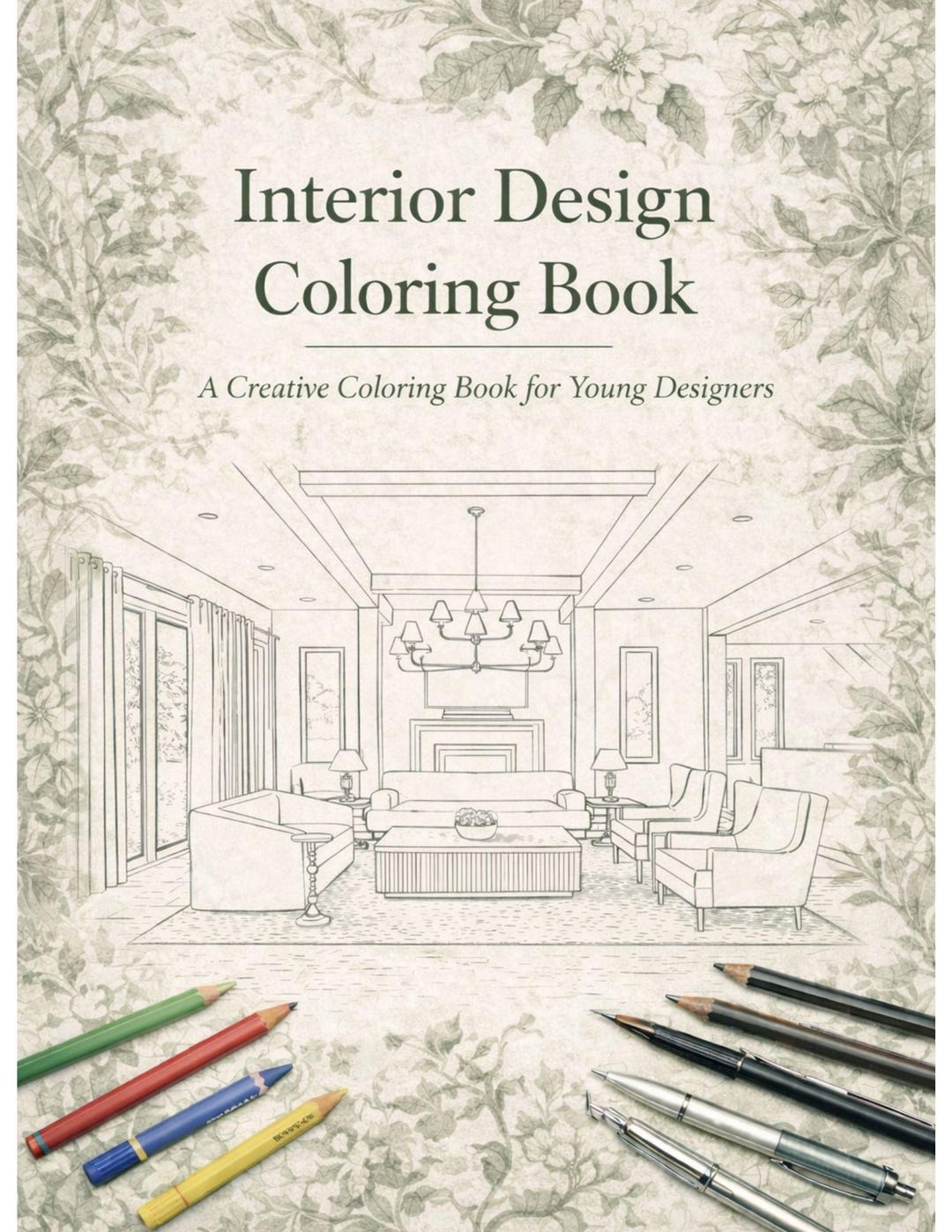 Interior Design Coloring Book Printable for Young Designers - Ages 8-12 ...