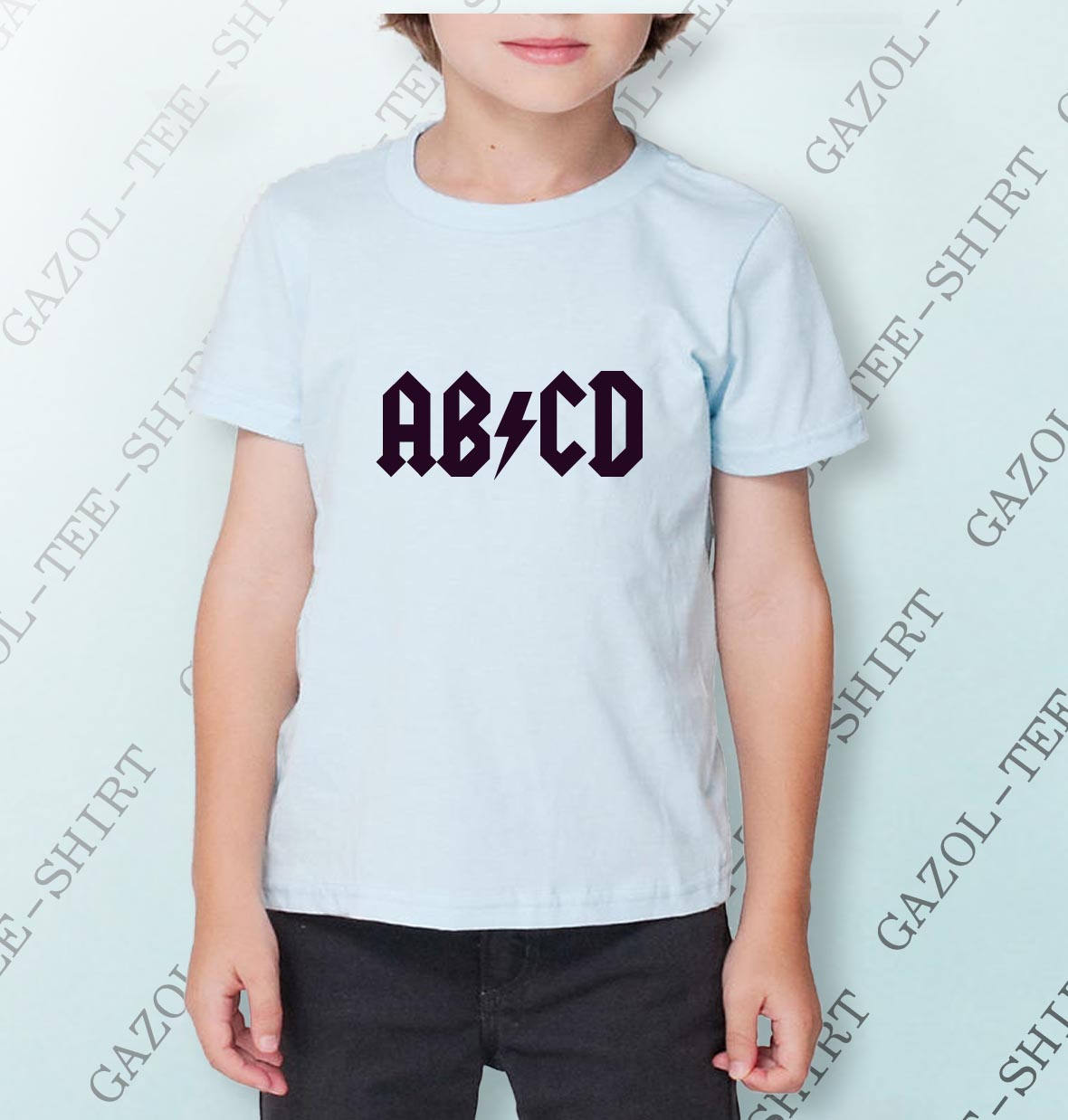 Tee-shirt enfant garçon ou fille ABCD AC/DC T-shirt enfant 100% humour ...
