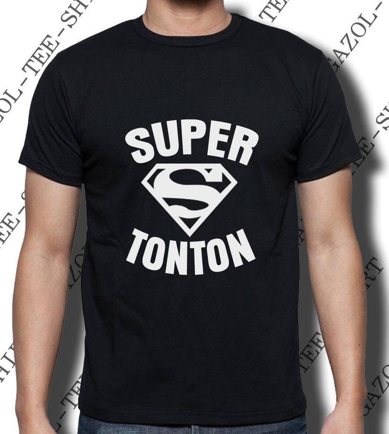 T-shirt SUPER TONTON. Cadeau pour oncle drôle une idée original pour super tonton image 4