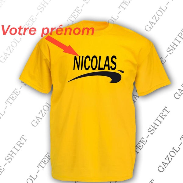 T-shirt personnalisable Brice de Nice. Idée cadeau tee-shirt personnalisé homme ou femme.