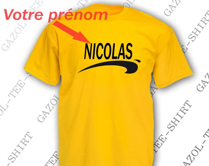 T-shirt personnalisable Brice de Nice. Idée cadeau tee-shirt personnalisé homme ou femme.