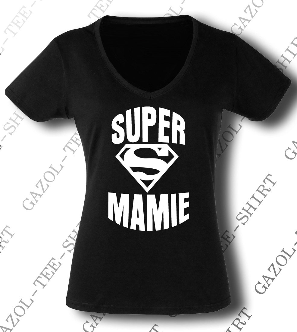 Womens Belle idee cadeau Je suis une super Mamie d'amour T-Shirt