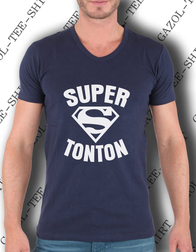 T-shirt SUPER TONTON. Cadeau pour oncle drôle une idée original pour super tonton image 2