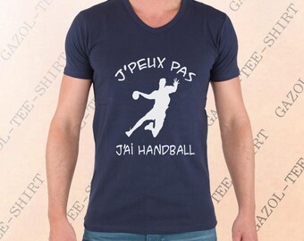 T-shirt "J' peux pas, j'ai handball." Tee-shirt idée cadeau LNH (humour) , T shirt à offrir à un handballeur drôle.