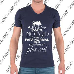 Body Bébé "Papa Motard" - Coton Blanc - Fait Main En France - Neuf Avec étiquettes