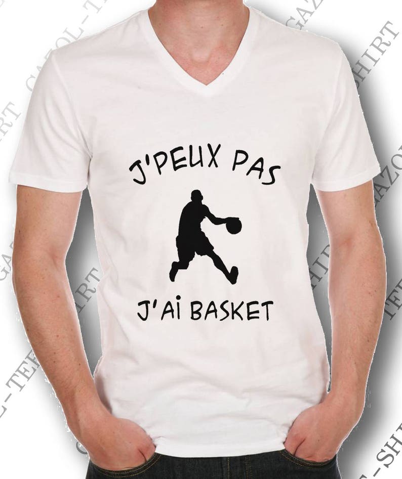 Tee-shirt J' peux pas. J'ai basket. Maillot basket basketteur. image 4