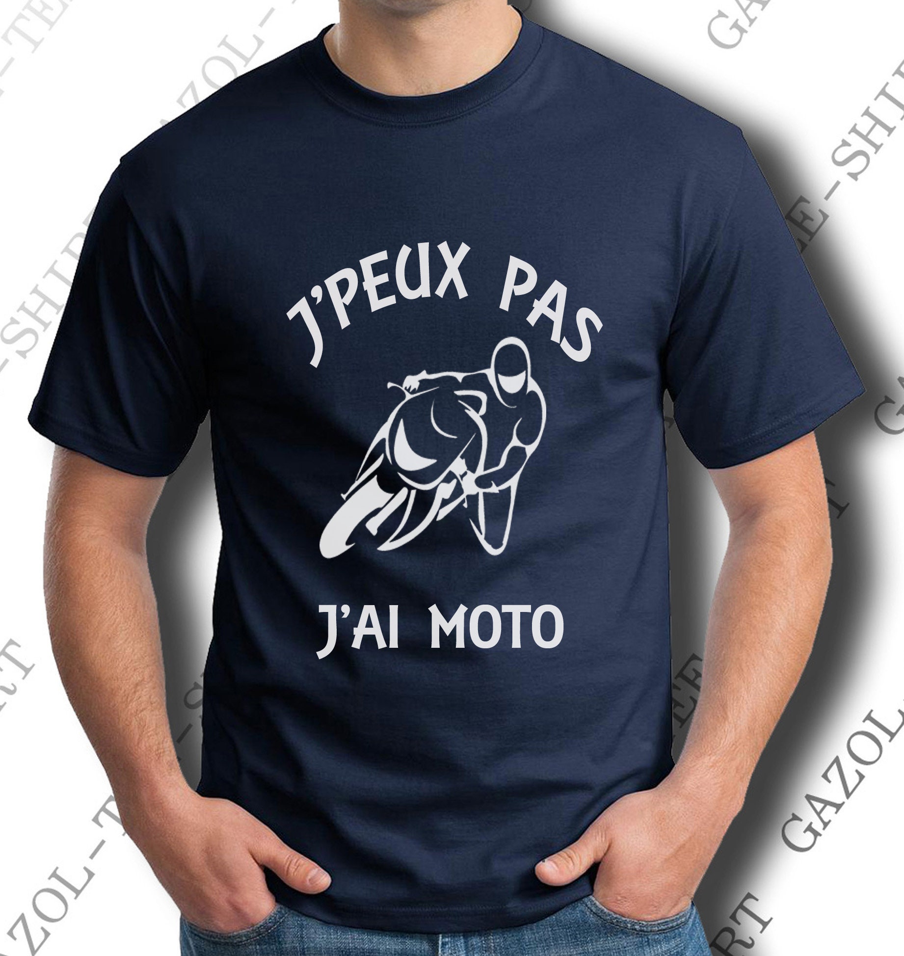 T Shirt J'peux pas j'ai moto - Pour Homme