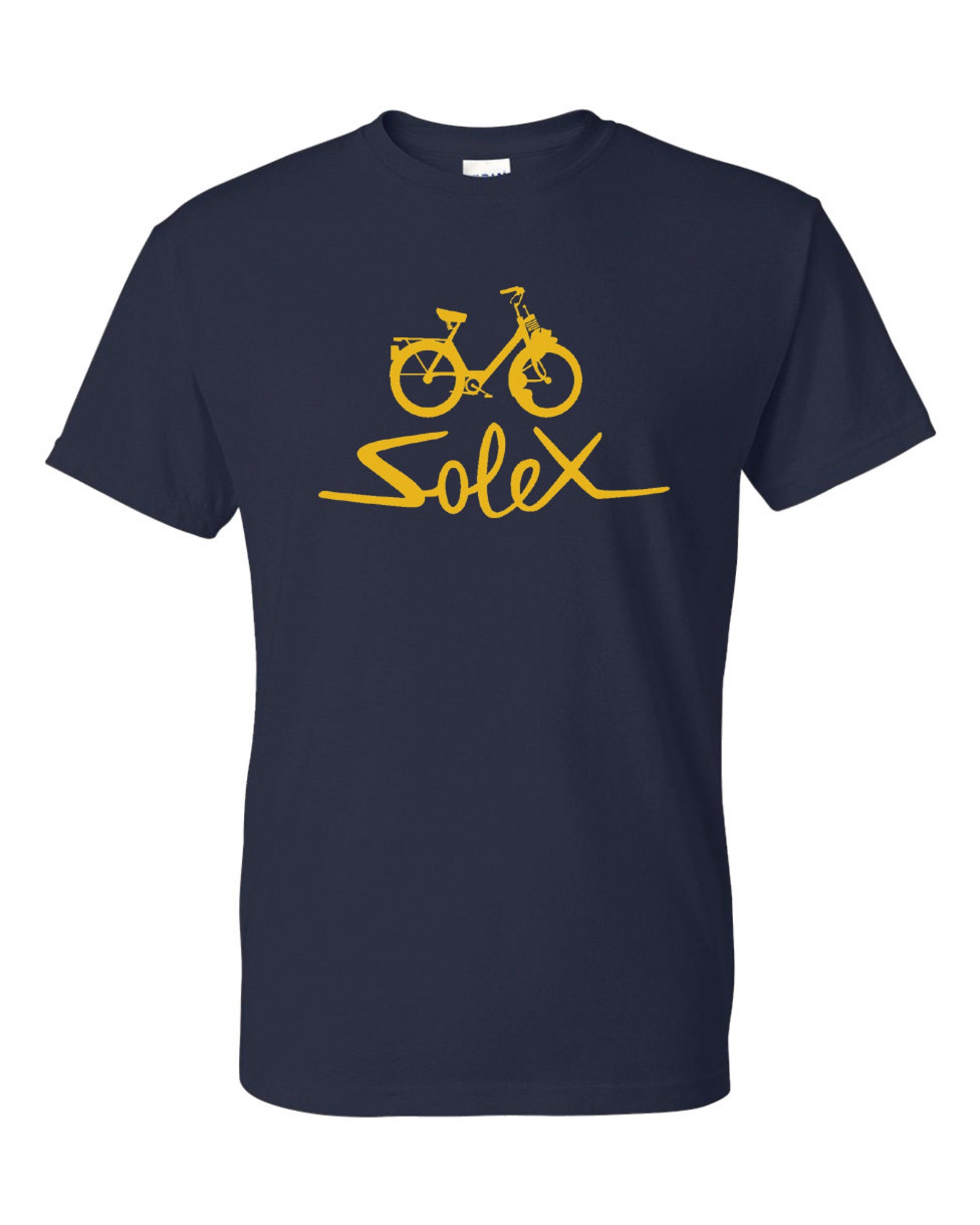 T-shirt Gris Solex / 3800 Rouge - Taille S, Occasion, Motif Vélosolex Pouss Galets Youngtimer