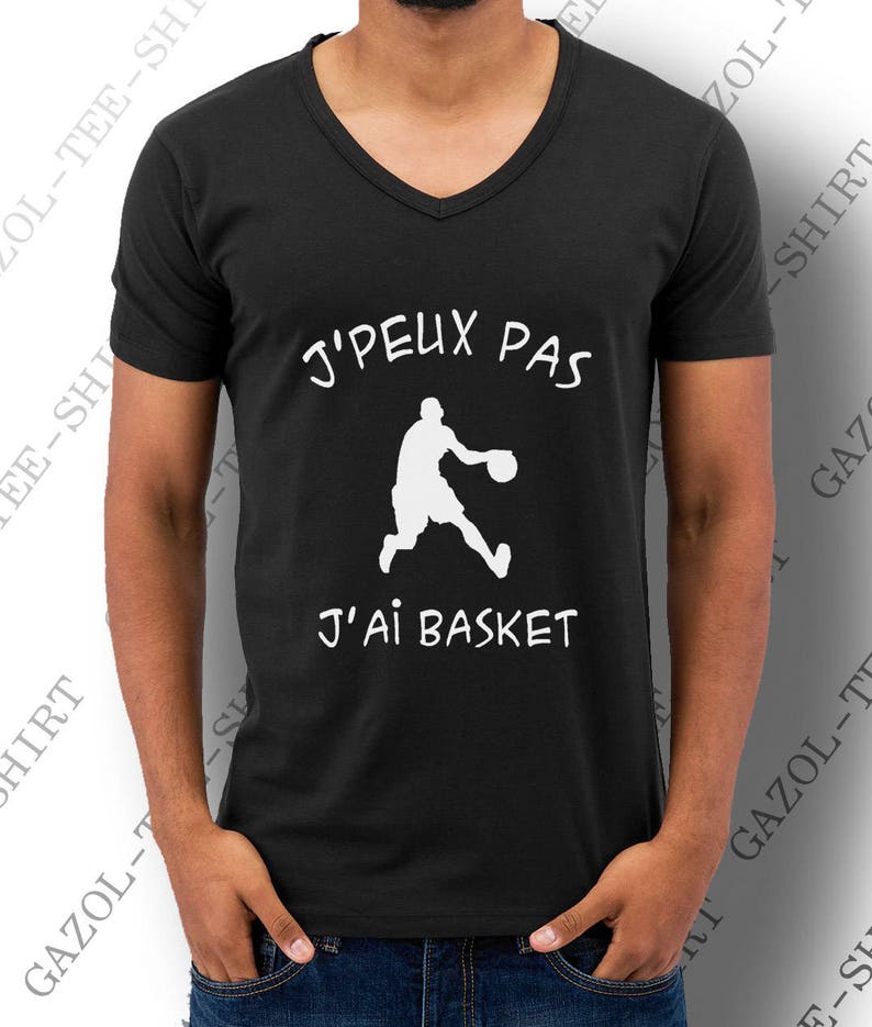 Tee-shirt J' peux pas. J'ai basket. Maillot basket basketteur. image 2