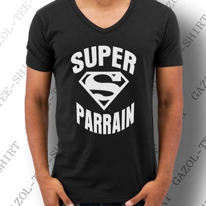 T-shirt super parrain. Tee-shirt cadeau parrain. image 1