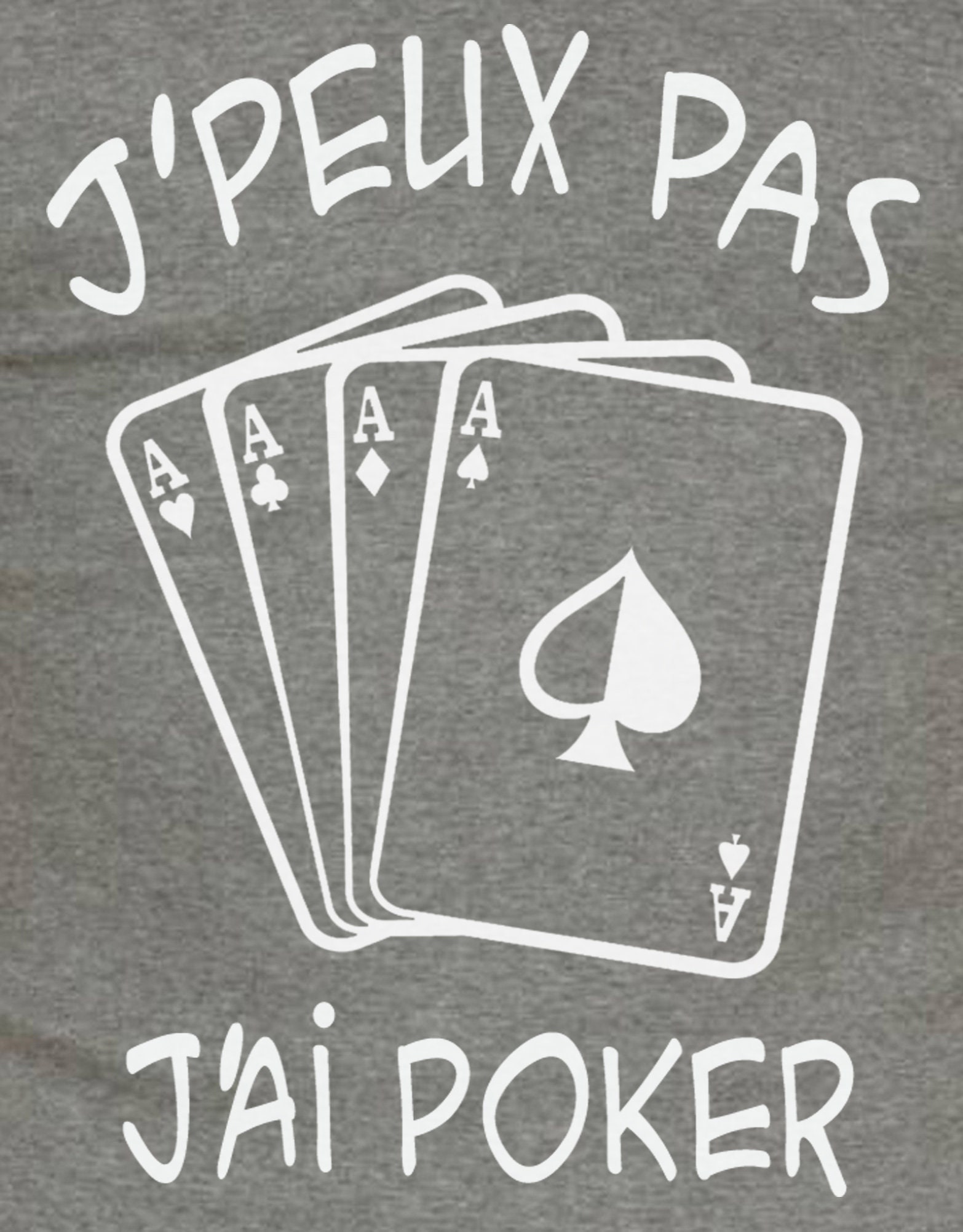 T Shirt J Peux Pas Poker Idee Cadeau Joueur De Poker Drole Pur Coton Col V Ou Col Rond Idee Cadeau Saint Sylvestre