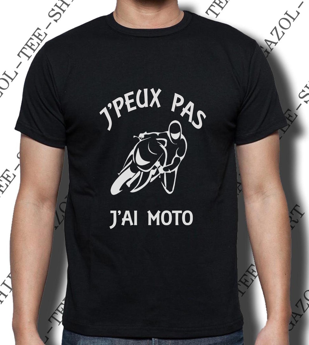 Badge 38mm J'Peux Pas J'Ai Moto - Motard - Humour Excuse Alibi Idu00e9e