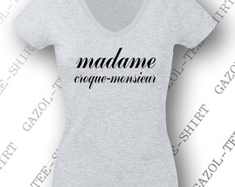 T-shirt "Madame croque-monsieur" idée cadeau original pour les copines !!