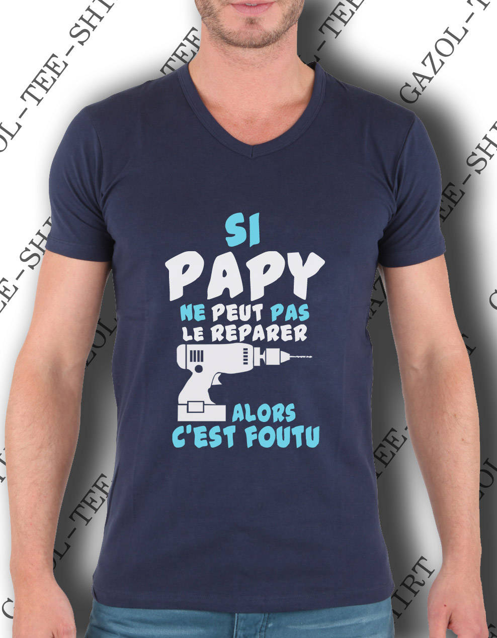 T-shirt Cadeau Pour Papa/Papy Personnalisé - Cadeau Plus