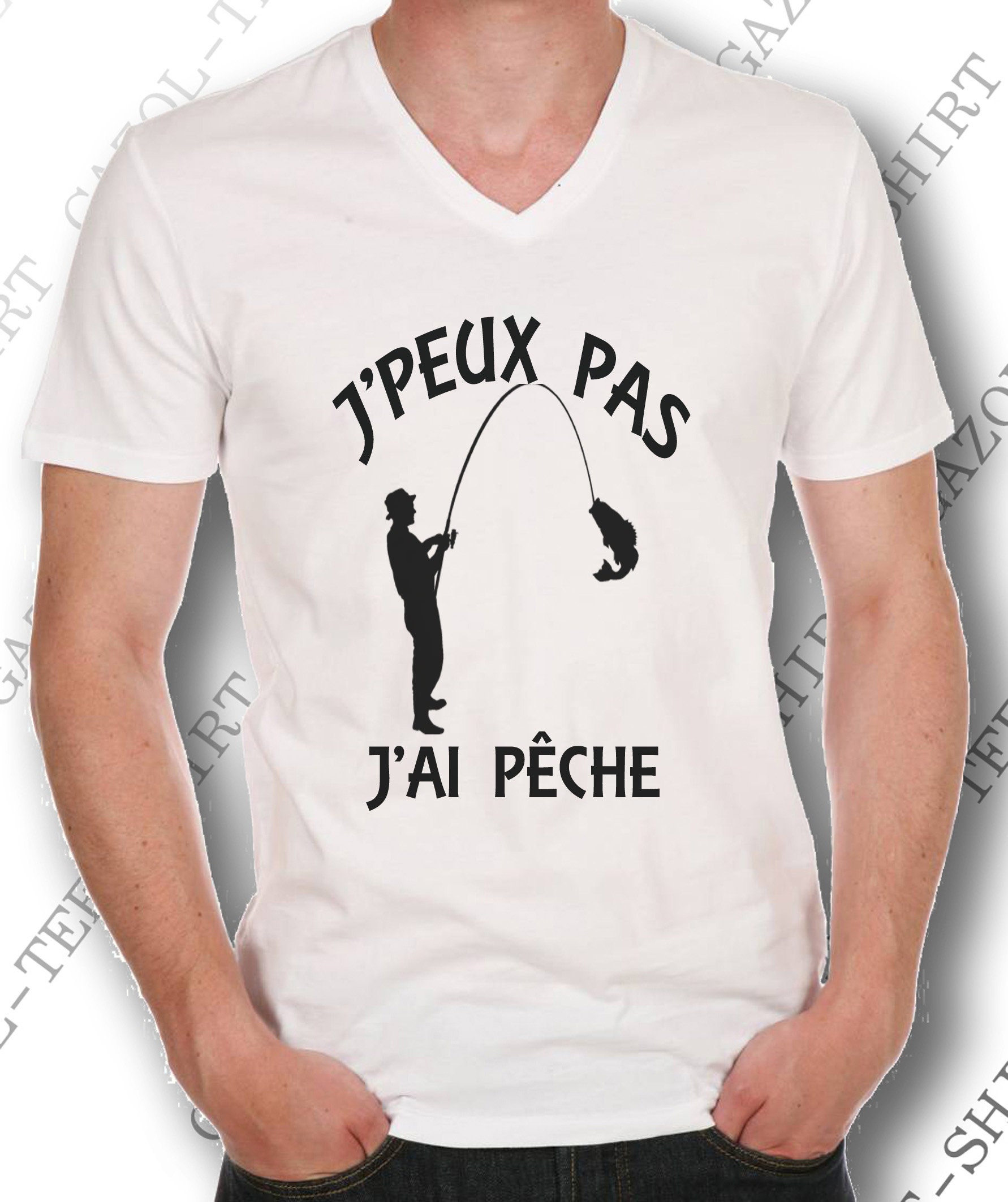 T-shirt J peux pas, jai peche. image