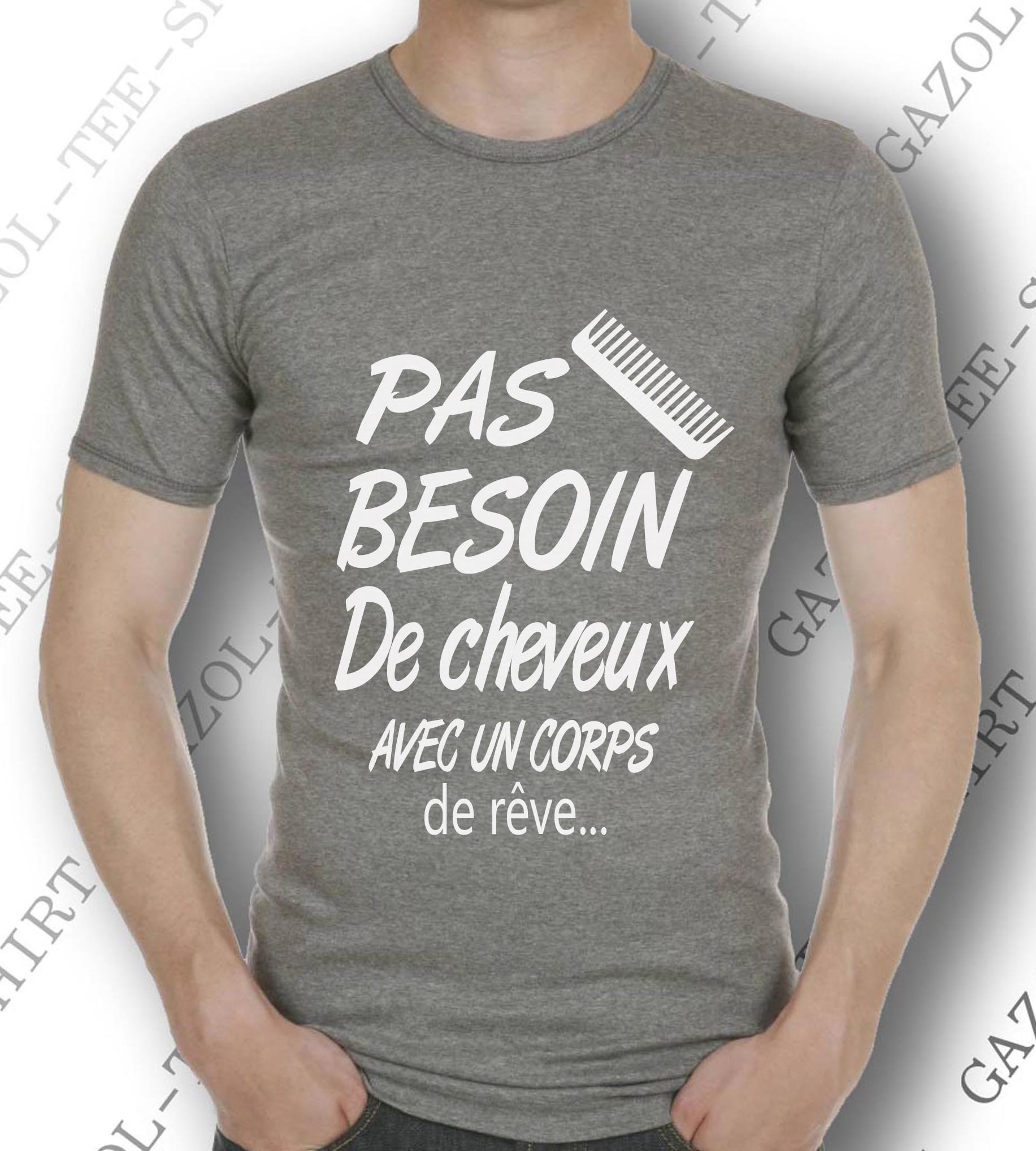 Je suis pas chauve ,humour homme chauve T-Shirt