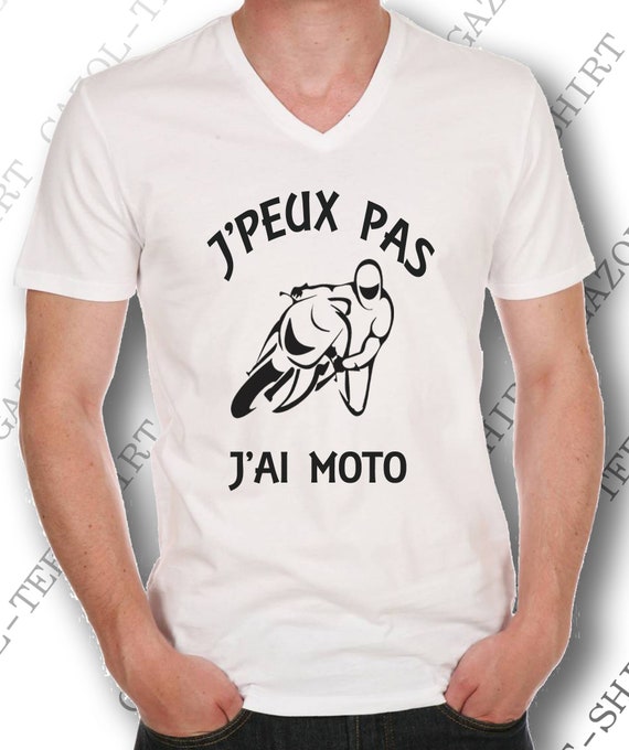 T-Shirt Homme Noir Papa Motard Idee Cadeau Moto (Noir, XL) : : Mode