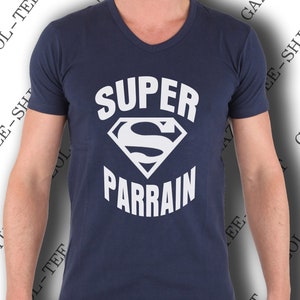 T-shirt super parrain. Tee-shirt cadeau parrain. image 2