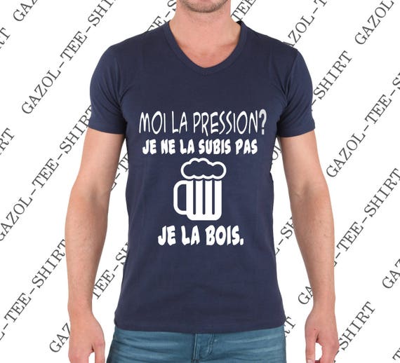 Offrir humour T-shirt Moi la pression je ne la subis pas je la