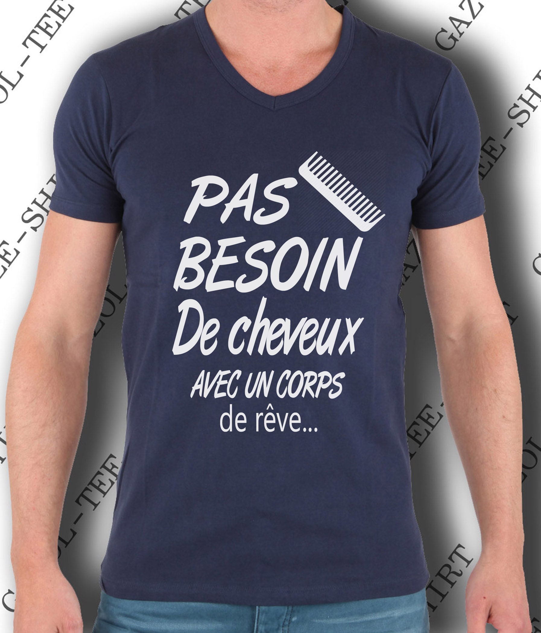 Pas Besoin De Cheveux Avec Ce Corps De Rêve Pas besoin de cheveux avec un corps de rêve... T-shirt humour - Etsy France