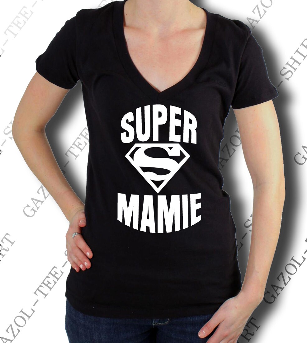 Womens Belle idee cadeau Je suis une super Mamie d'amour T-Shirt