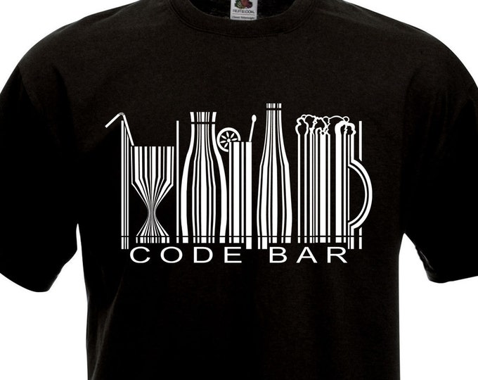 T-shirt "Code Bar" Tee-shirt humour alcool idée cadeau.