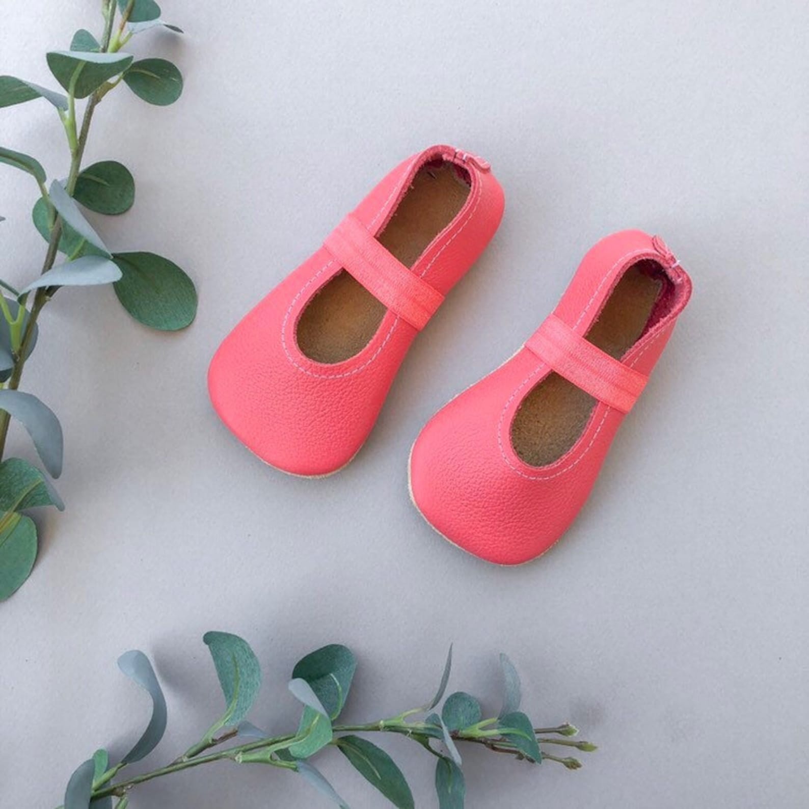 coral ballet flats