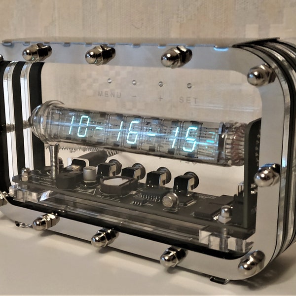 Adafruit Ice Tube clock IV-18 VFD Nixie era nixie tube clock gift for him unique gift for Dad brother gift Holyday Anniversary Birthday