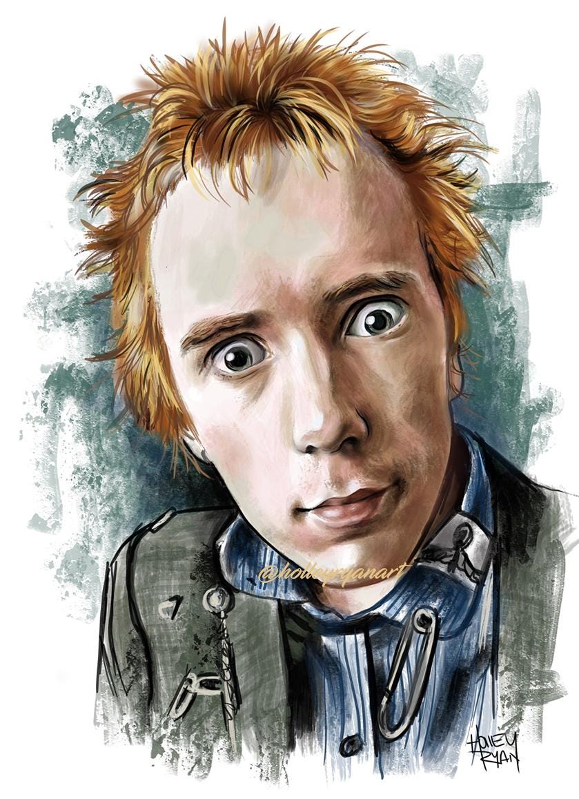 JOHNNY ROTTEN, A4 Print, Art Print, Digital Drawing Print, Musician ...