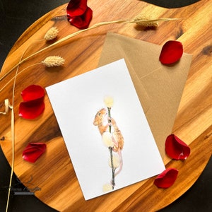 Field Mouse Greeting card | Willow, Nature Card, Wildlife card, British card, mouse card, Thank you Card, Care Card, Baby card, cute mouse