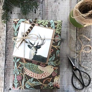 "Serenity" - Tarjeta de felicitación ecológica de ciervo, tarjeta de NAVIDAD, tarjeta de invierno
