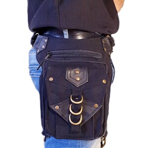 Holster, Sacoche, Ceinture ou Ceinture pour Kilt Noir et Laiton